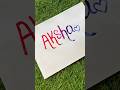 Aksha Name Calligraphy Art ✨👁️ | Meaning of Aksha | Comment your name! 👇 #shorts #calligraphy
