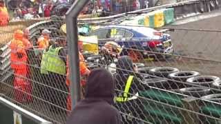 Adam Morgan crashes again 23rd June 2013 Croft BTCC