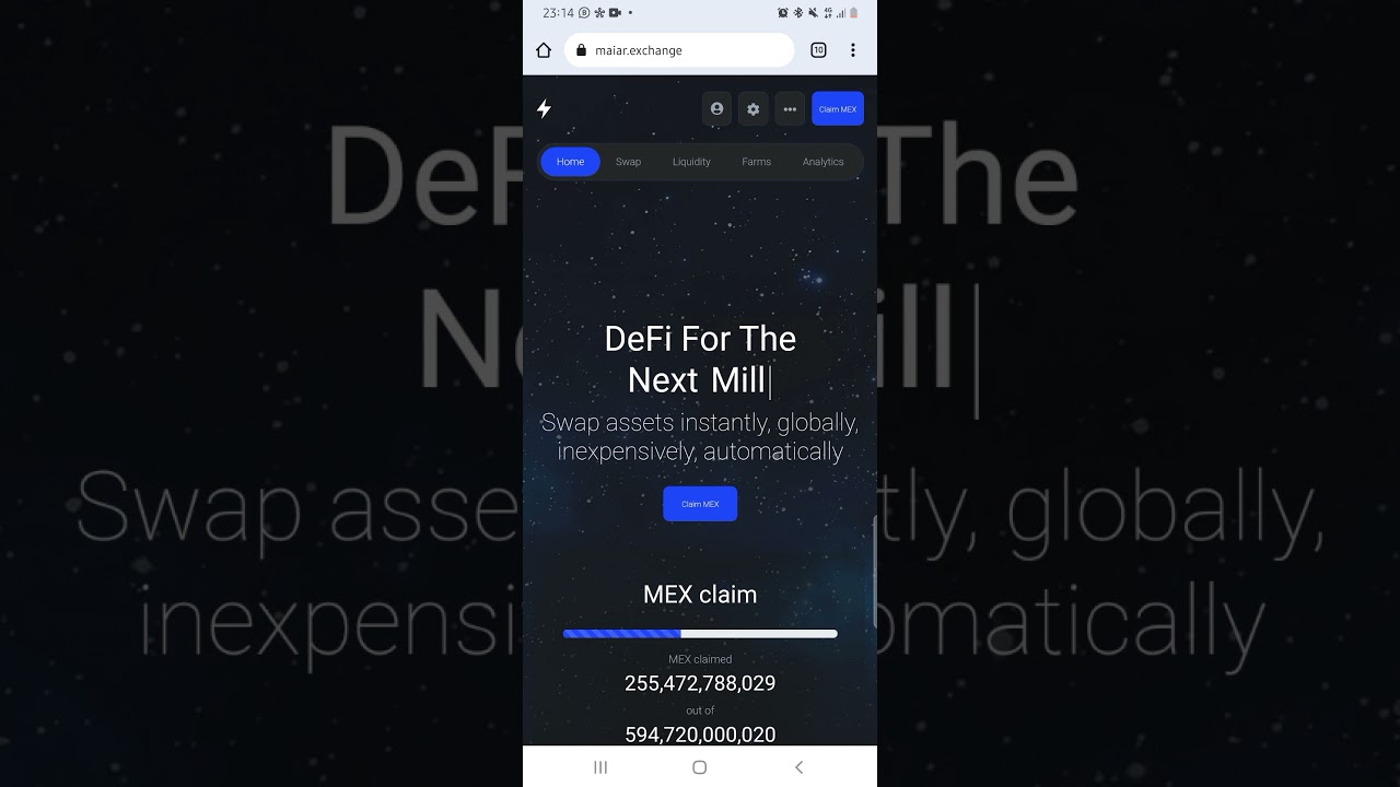 How to connect Maiar mobile app to claim the mex airdrop