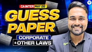 CA Inter Law Guess Paper | CA Inter May 2026 | CA CS Shantam Gupta