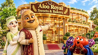 Gareeb Aloo Bana Royal Sweets & Bakers Ka Malik | Aloo vs Tamatar Competition | 3D Animated 