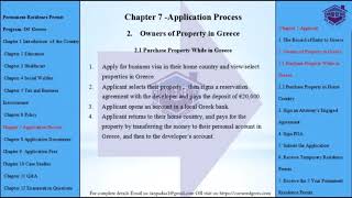 Permanent Residence Permit Program of Greece Application Process