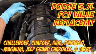 Dodge 5 7l Pcv Valve Replacement Hellcat Durango Ram Challenger Magnum 300 More Youtube