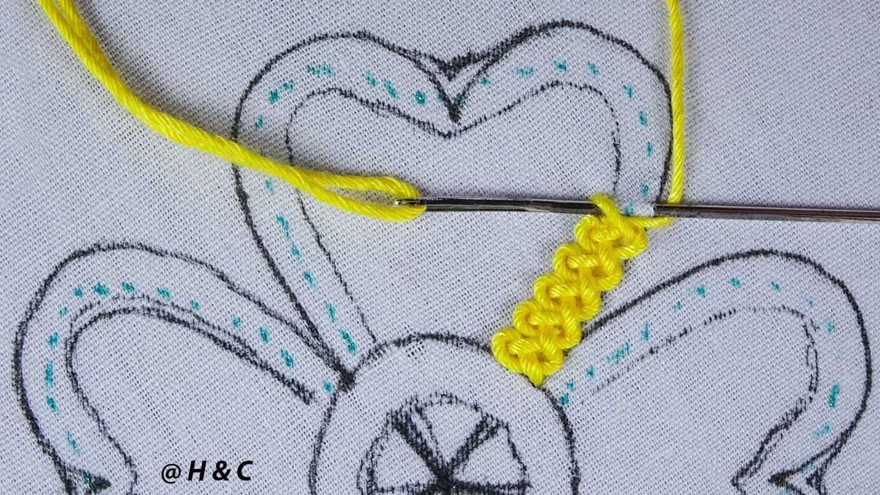 hand embroidery new easy braid stitch beautiful flower design for