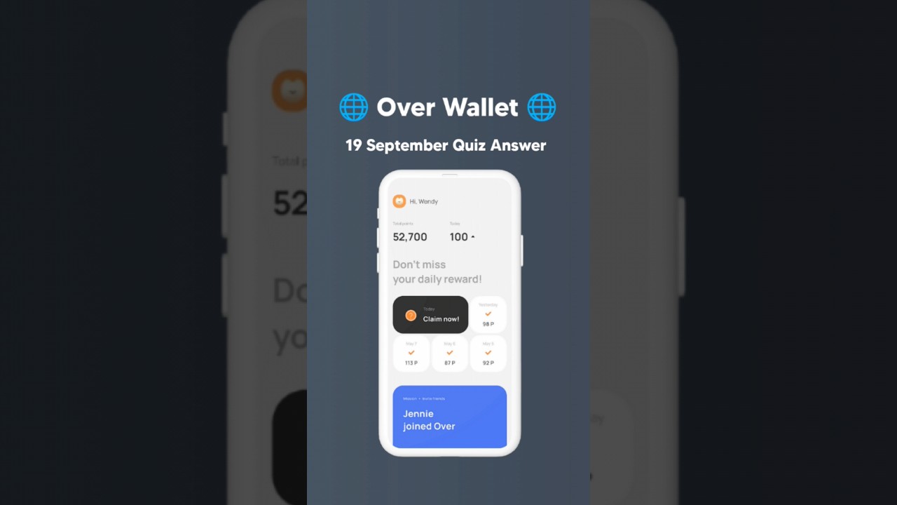 🌐 Over Wallet Quiz Answers Today  