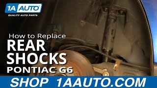 How to Replace Rear Shocks 05-10 Pontiac G6