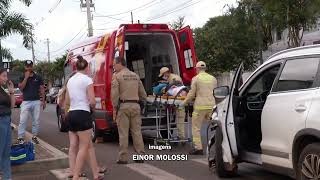 Um motociclista ficou ferido após um acidente de...