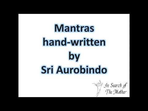 Handwritten Mantras of Sri Aurobindo