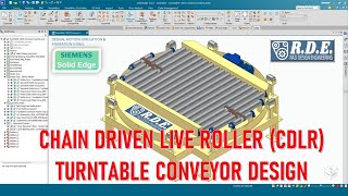 Turntable Chain Driven Live Roller (CDLR) Conveyor System CAD Design