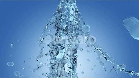 Blue Water Splash And Pouring | Motion Graphics - Envato elements