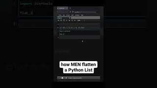 how LEGENDS flatten a Python List