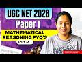 UGC NET Paper 1 | PYQ Series | Mathematical Reasoning PYQs | Part 4 | Saumya maam