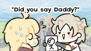 'did you say Daddy?' | Genshin Impact Aether and Albedo's VAs stream clip animatic