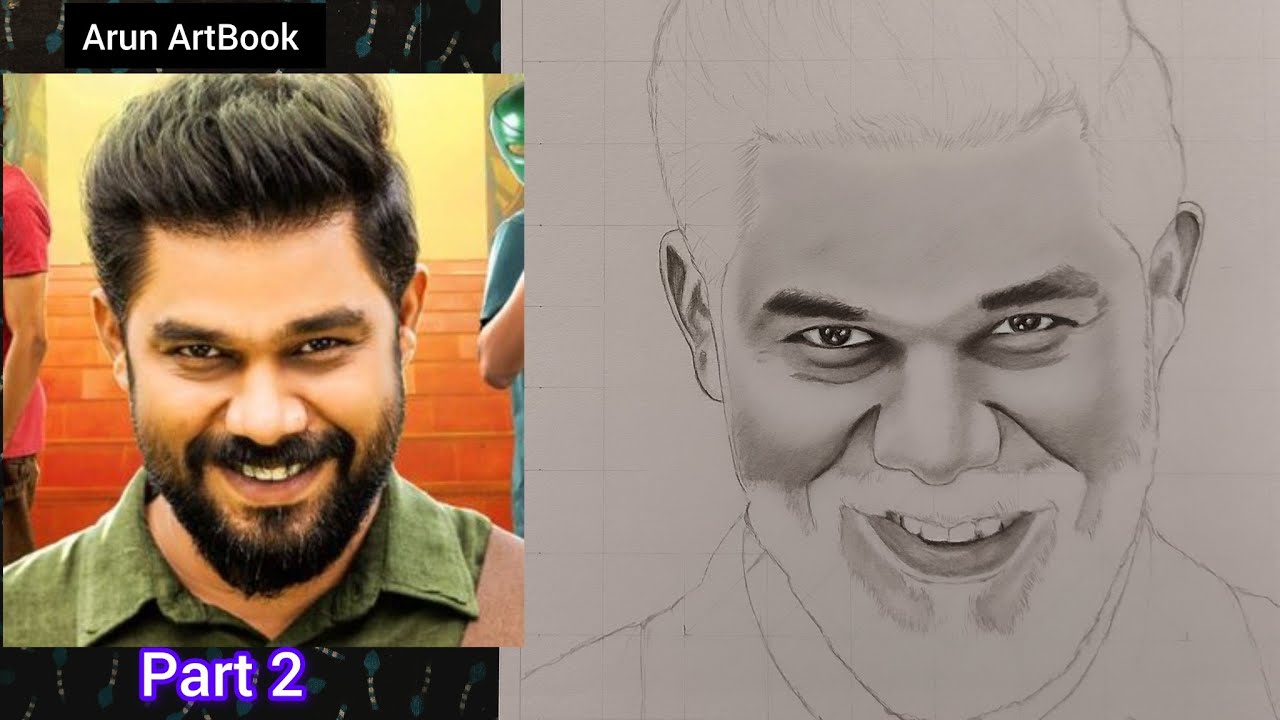 padakkalam-sharafudheen-drawing-how-to-shade-portraits-with-pencil