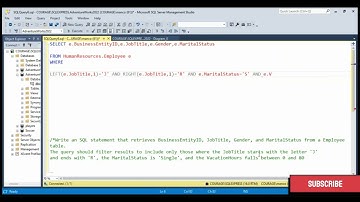 📊 SQL Query in AdventureWorks: Filter Job Titles, Marital Status & Vacation Hours