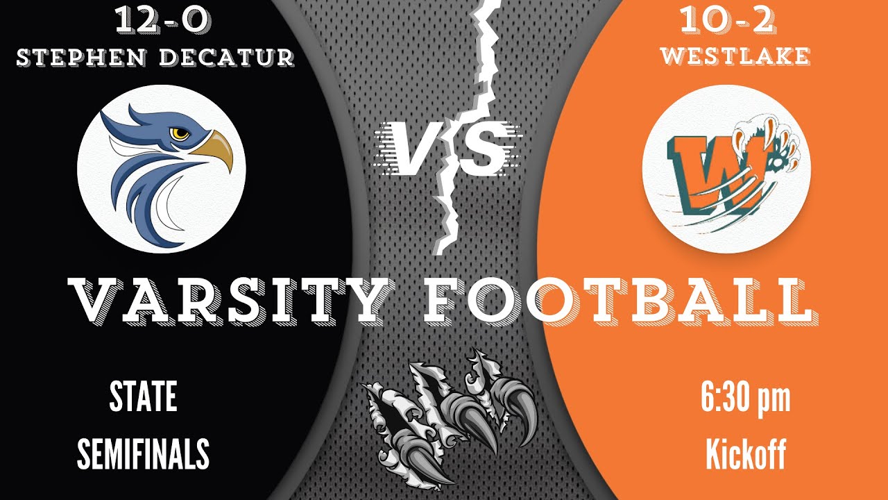 Stephen Decatur Logo Stephen Decatur HS vs Westlake High School Mens Varsity Football - YouTube