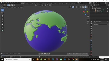 How to make 3d world in Globe in blender 2.81