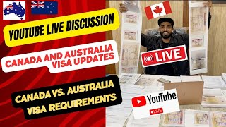 YouTube Live discussion : Exploring Canada and Australia Visa Requirements || Latest Visa Trends ||