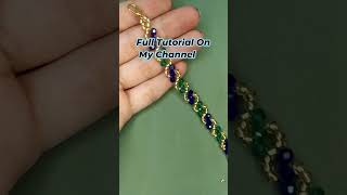 DIY Crystal Beaded Bracelet in 60 Seconds ✨ Quick &amp; Easy Tutorial #shorts
