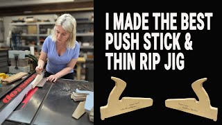 Let's make an awesome and safe push stick that also works as a thin rip jig for table saw.