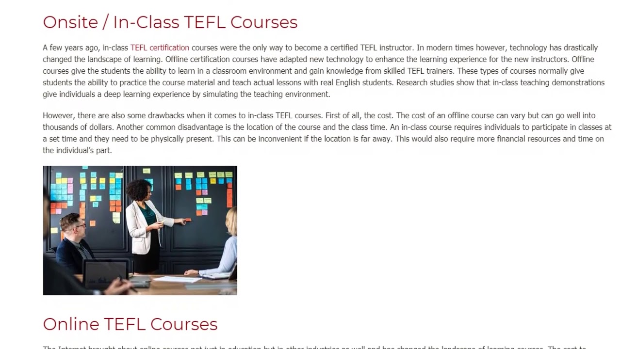 Online TEFL Courses vs. Onsite TEFL Courses | ITTT TEFL BLOG