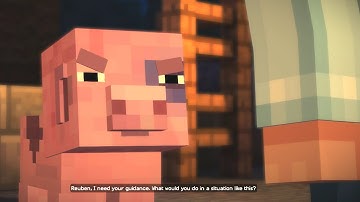 Minecraft: STORY MODE - Episode 1 Walkthrough Part 3 - ANGRY PIG!