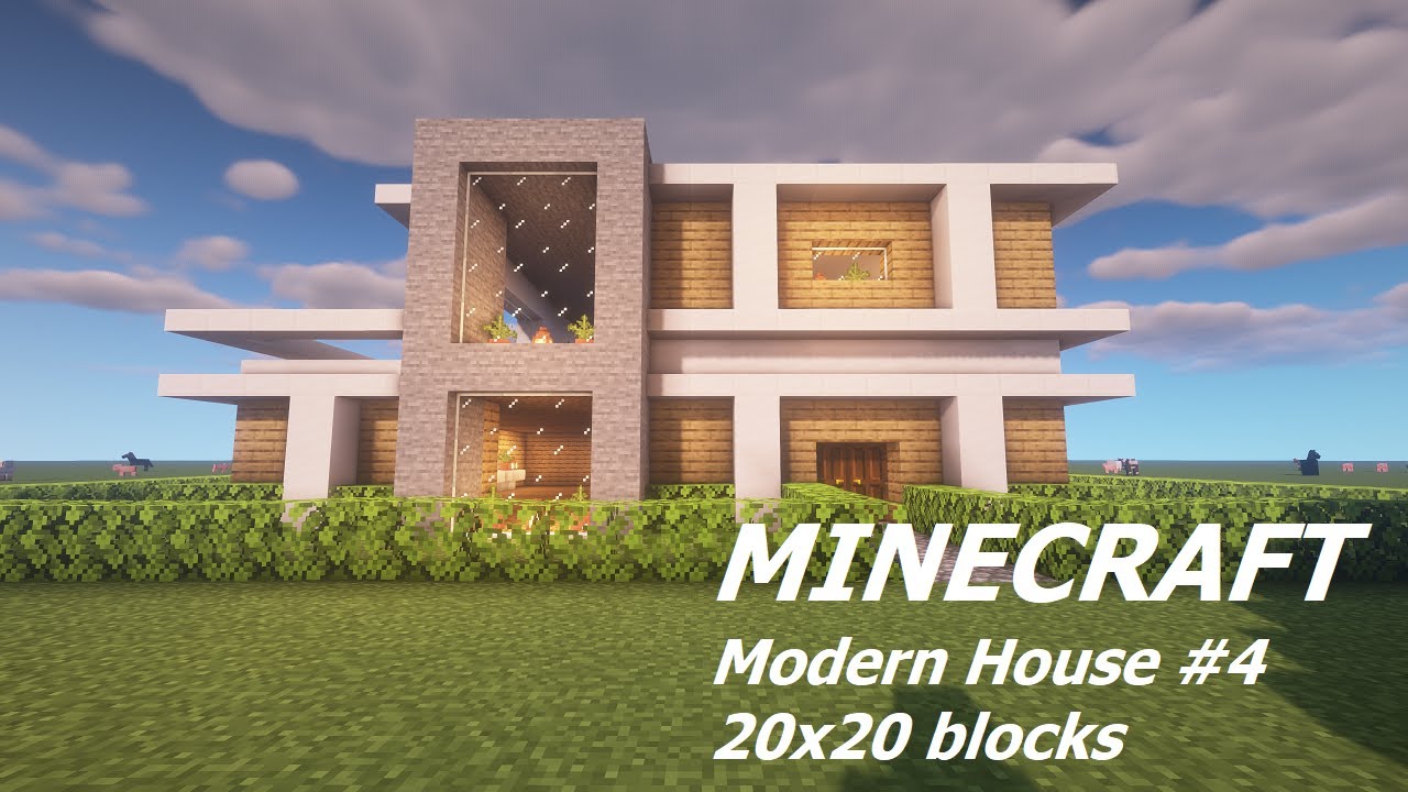  MINECRAFT  Modern House  4 20x20  blocks YouTube