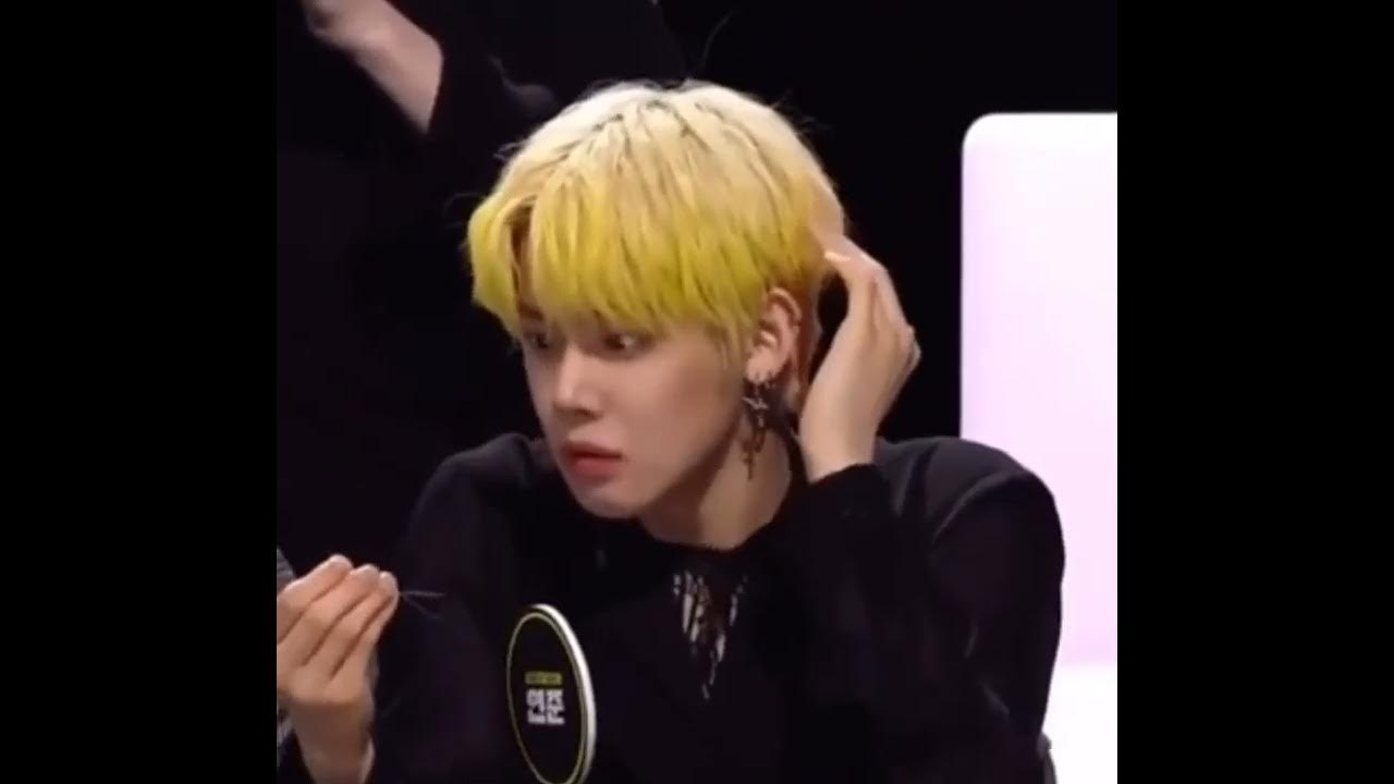 TXT Yeonjun pulling out three strands of hair during an interview YouTube