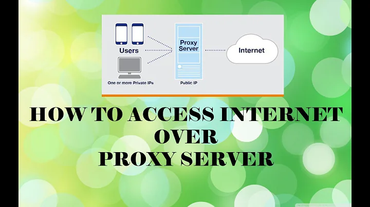 How to access internet over proxy server