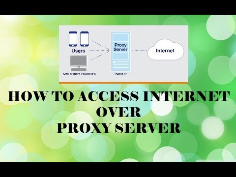 How to access internet over proxy server