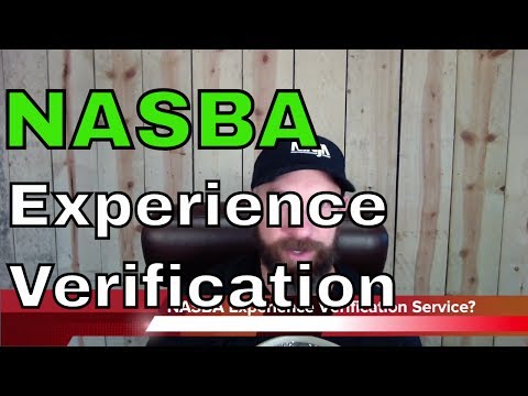 NASBA Experience Verification Service | CPA Review | Another71