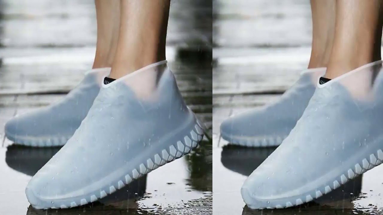 Men Women Kids Rain Shoe Covers Reusable Silicone Waterproof Foldable