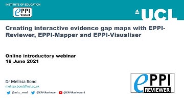 Creating interactive evidence gap maps with EPPI-Mapper - online webinar