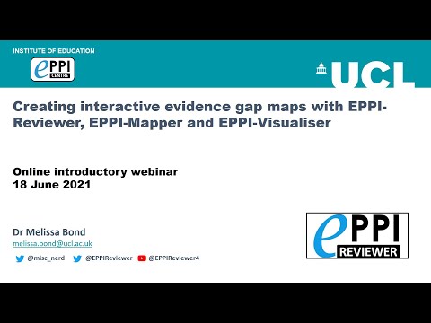 Creating interactive evidence gap maps with EPPI-Mapper - online webinar