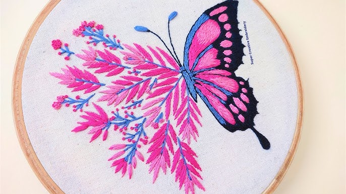 New Floral Butterfly Embroidery Design/Free PDF Pattern/Hand Embroidery/How to Embroider a Butterfly - YouTube new-floral-butterfly-embroidery-design-free-pdf-pattern-hand-embroidery-how-to-embroider-a-butterfly-youtube
