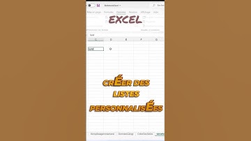 🎯 Excel : Créez vos propres listes perso