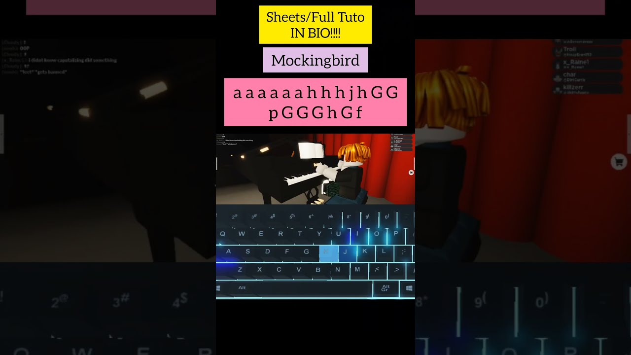 Mockingbird (Roblox/Virtual Piano Tuto) adlı videoyu YouTube'da izle Mockingbird (Roblox/Virtual Piano Tuto) adlı videoyu YouTube'da izle