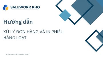 SALEWORK KHO. Xử lý đơn hàng và in phiếu hàng loạt
