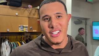 Manny Machado talks about becoming a father, return to 3rd base before series vs. Phillies