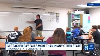 Michigan teacher pay falls more than in any other state