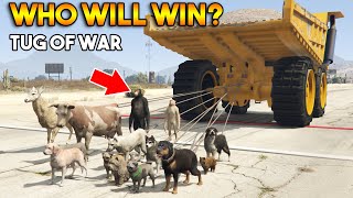 GTA 5 ONLINE : TUG OF WAR ANIMAL EDITION (WHO WILL WIN?)