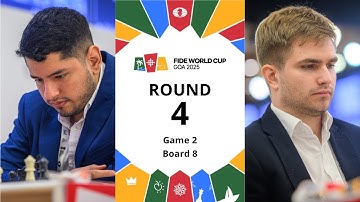 🇲🇽 Jose Martinez Alcantara  – Alexey Sarana 🇷🇸  | FIDE World Cup 2025 | Round 4 | Game 2 | Board 8