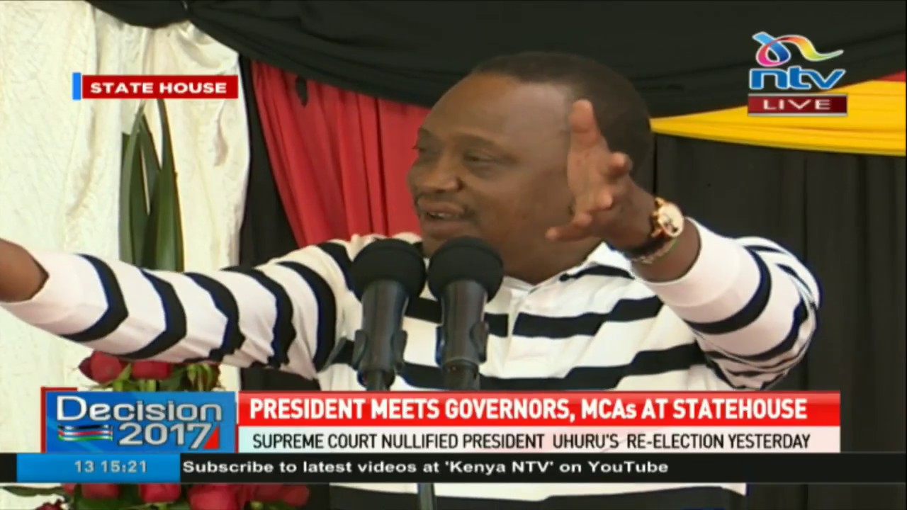 Uhuru Kenyatta says we shall revisit the Judiciary after SCOK nullifies election