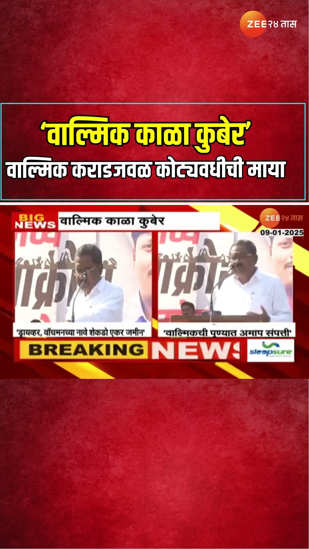 Suresh Dhas On Walmik Karad | वाल्मिक काळा कुबेर, 'वाल्मिक कराडजवळ कोट्यवधीची माया' | Zee24Taas