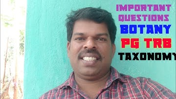 Pg trb botany  taxonomy important questions@ Biology easy