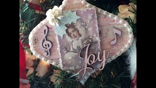 DIY Shabby Chic Chipboard Ornament DT project Share for ScraPerfect