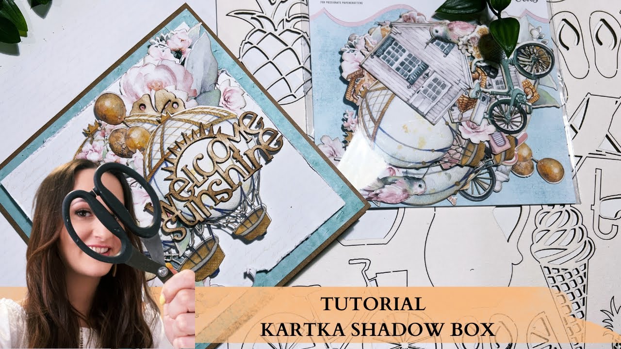 TUTORIAL - kartka typu SHADOW BOX - kartka 3D  - Ania Tworzy MYSTERY BOX