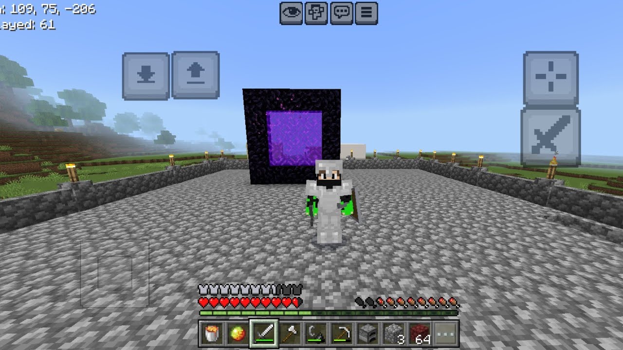 Make a nether portal in Minecraft 
