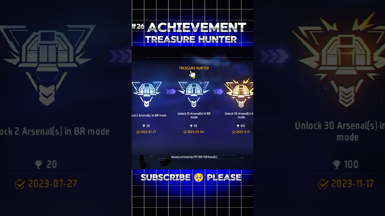 Treasure hunter free fire achievement mission ✅
