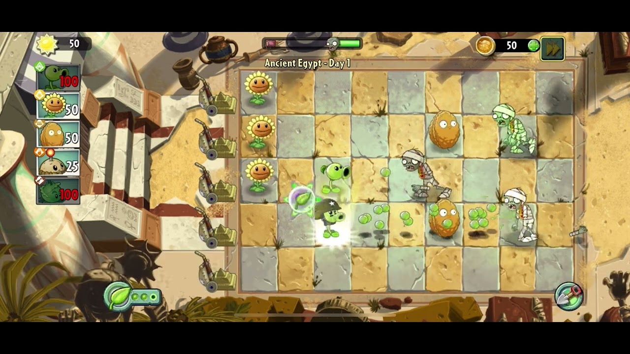 Plants Vs Zombies 2 PvZ2 Gameplay Ancient Eqypt Day 1 (Android & ios ...